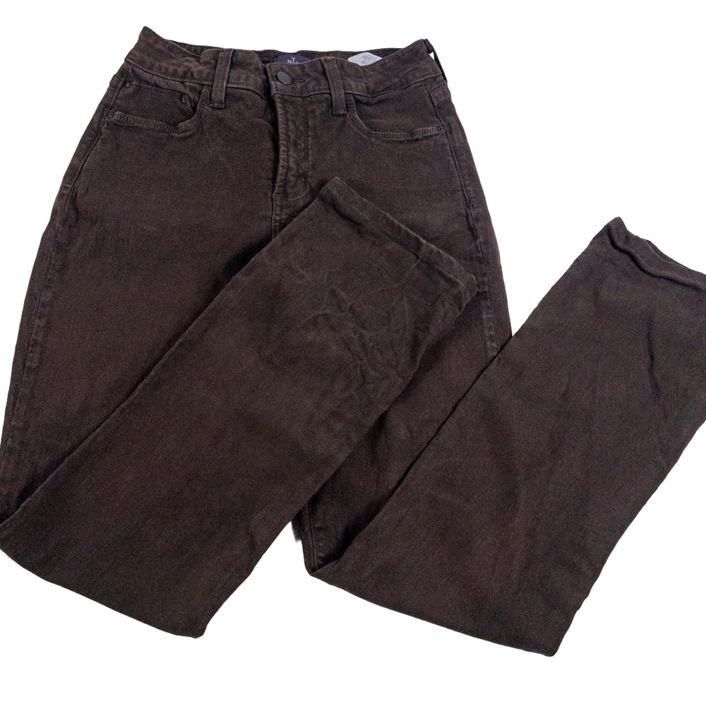 NYDJ Vintage Brown Jeans "Lift Tuck Technology" Straight Pant Women's Size 2